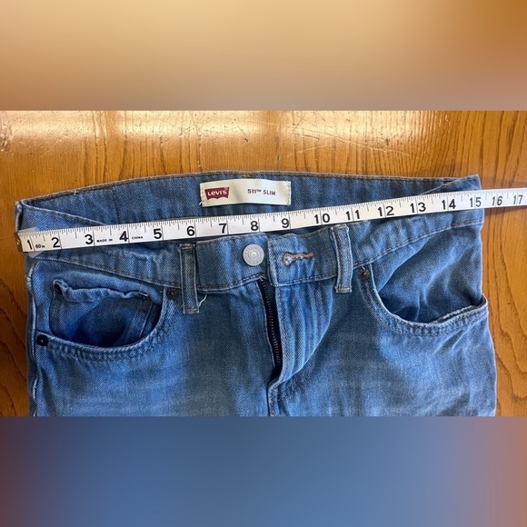 Levi 511 Classic 5 pockets boys slim blue jeans 16 Regular - Picture 6 of 8